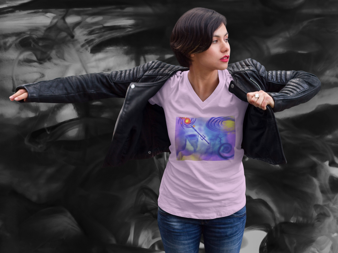 Anti Mind Control Women's Jersey Short Sleeve V-Neck Tee