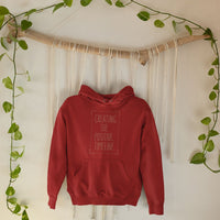PositiveTimeline Unisex Red College Hoodie