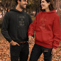 PositiveTimeline Unisex Red College Hoodie