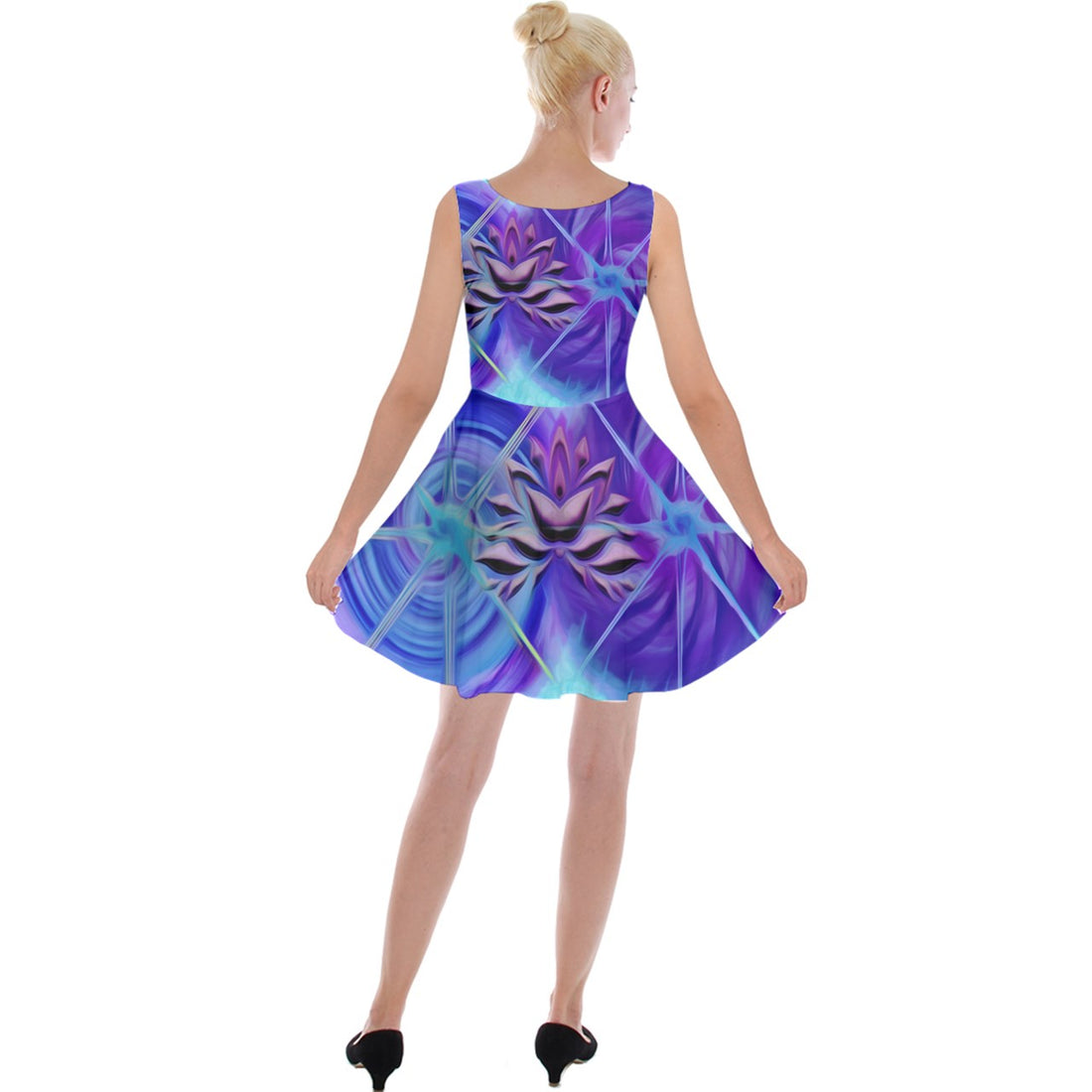 Twin Flames & Multidimensional Benefits Velvet Skater Dress