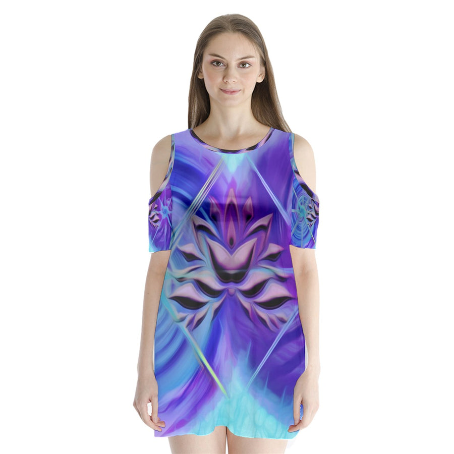 Twin Flames & Multidimensional Benefits Shoulder Cutout Velvet One Piece