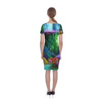 Feminine Energy Balance Classic Short Sleeve Midi Dress