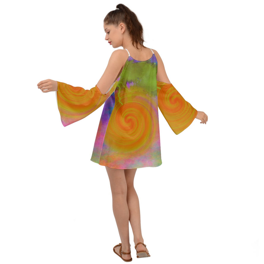 Heal Panic Attacks Kimono Sleeves Boho Dress